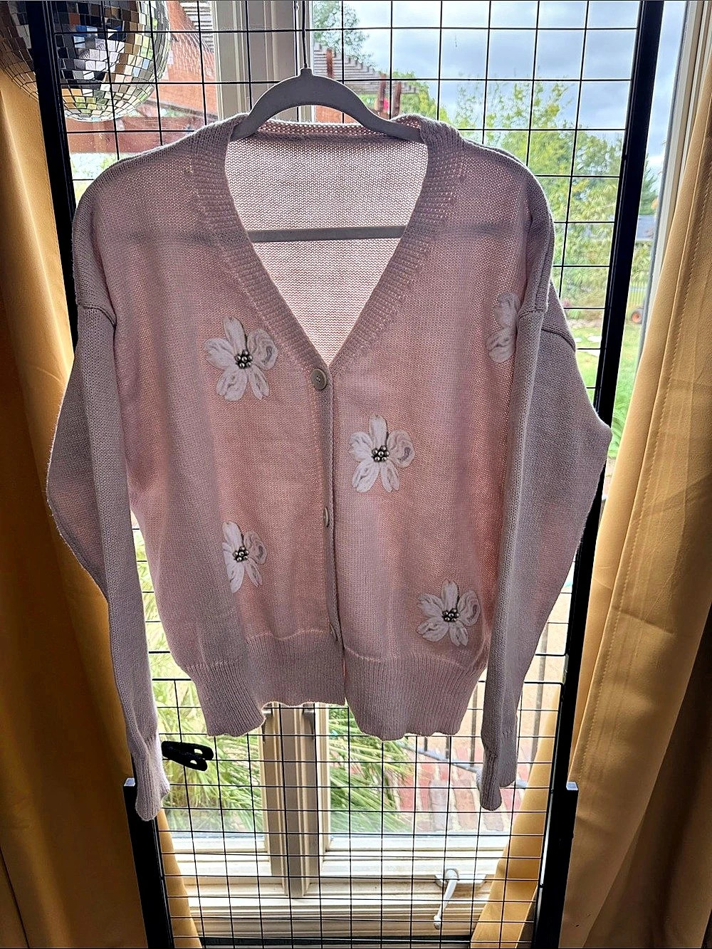 Floral Cardigan in Pink Like New